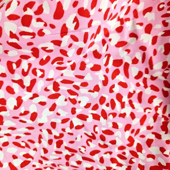 Womens Size S Floral Print Flutter Sleeve Mini Dress Tie Front Cut Out Casual - Picture 13 of 13